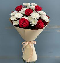 Букет цветов из:  Розы и Хризантемы в Суре