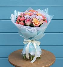 Букет цветов из:  Хризантемы и Розы в Суре