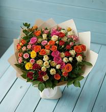 Букет Микс из разноцветных кустовых роз #REPLACE_PRED# Суре